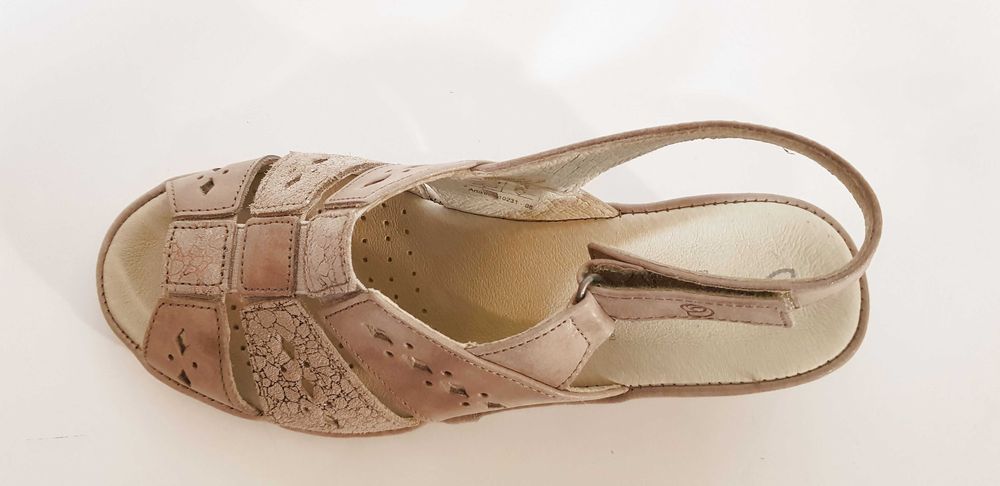 Sandały damskie Suave skóra, beż, komfort rozmiar 37,38,39,40