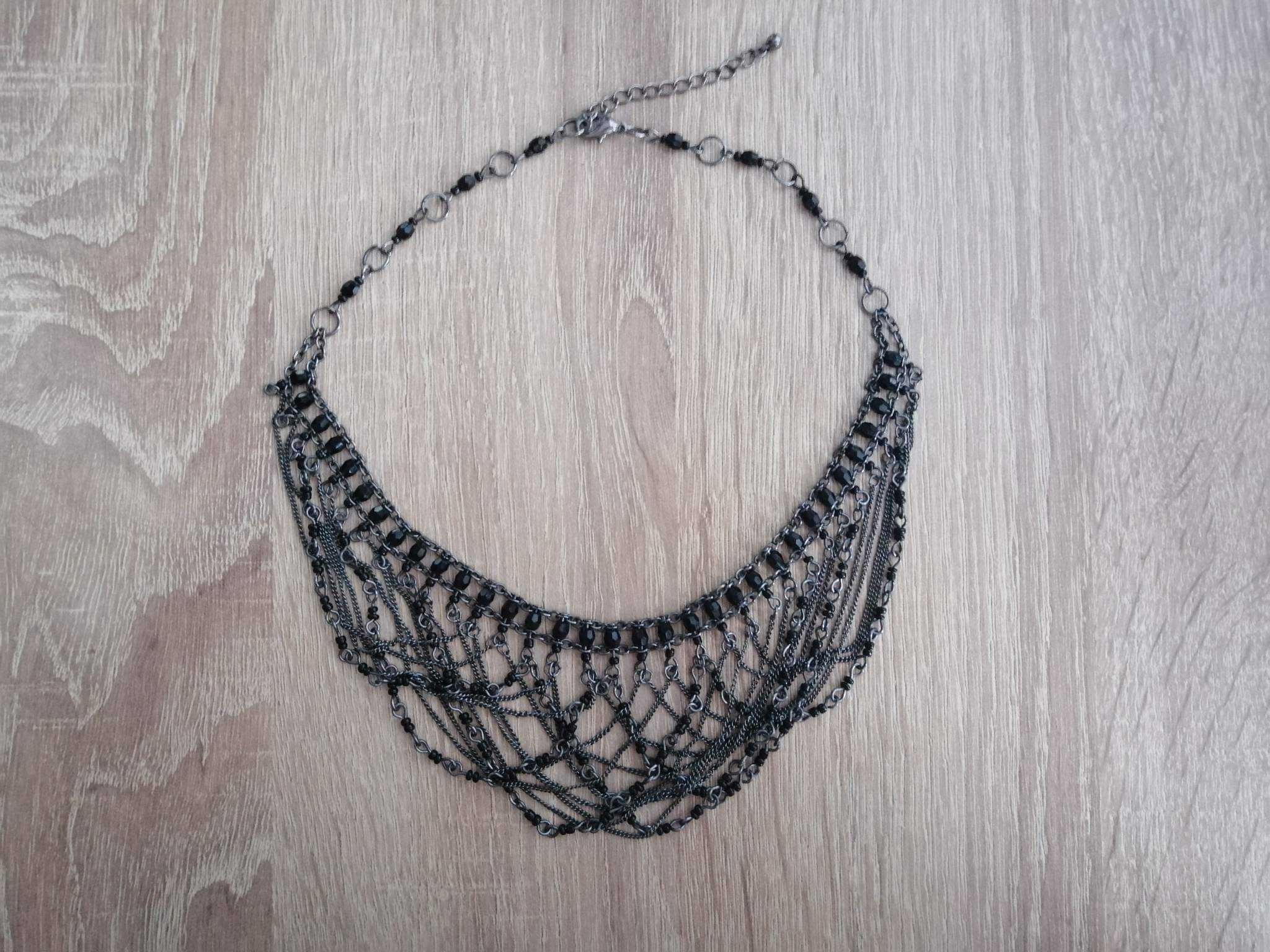 Czarny choker 44 cm