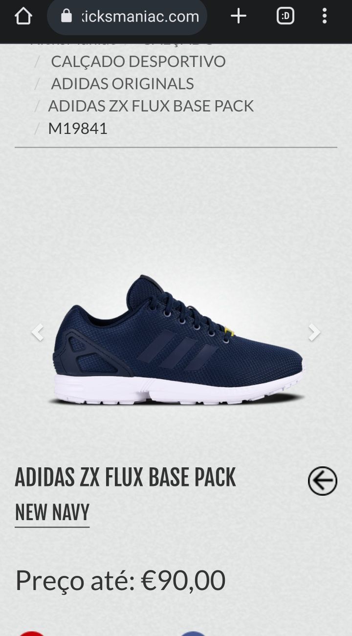 TÉNIS Adidas ZX FLUX 43 1/3