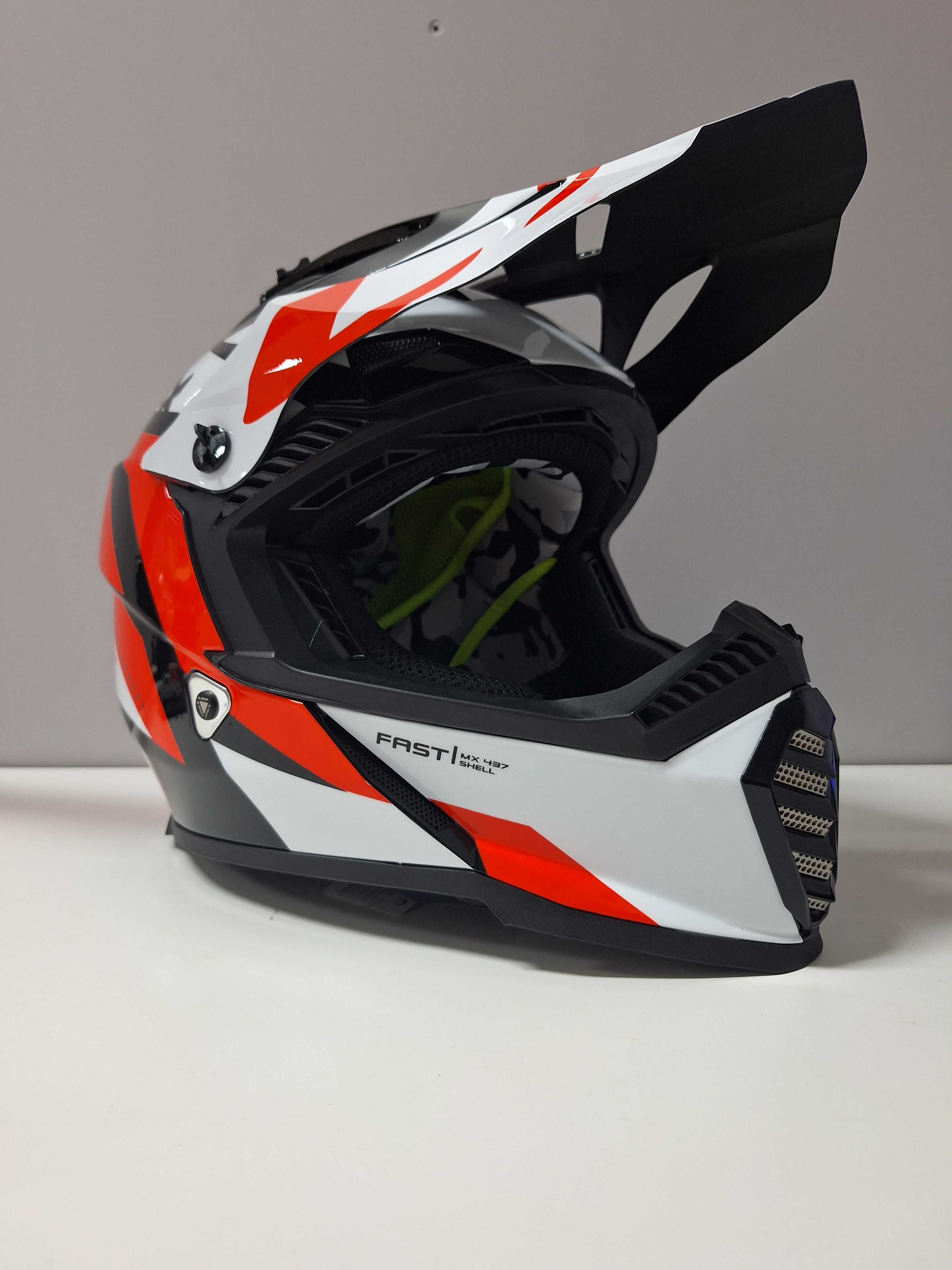 kask cross / quad LS2 MX437 FAST EVO STRIKE BLACK WHITE