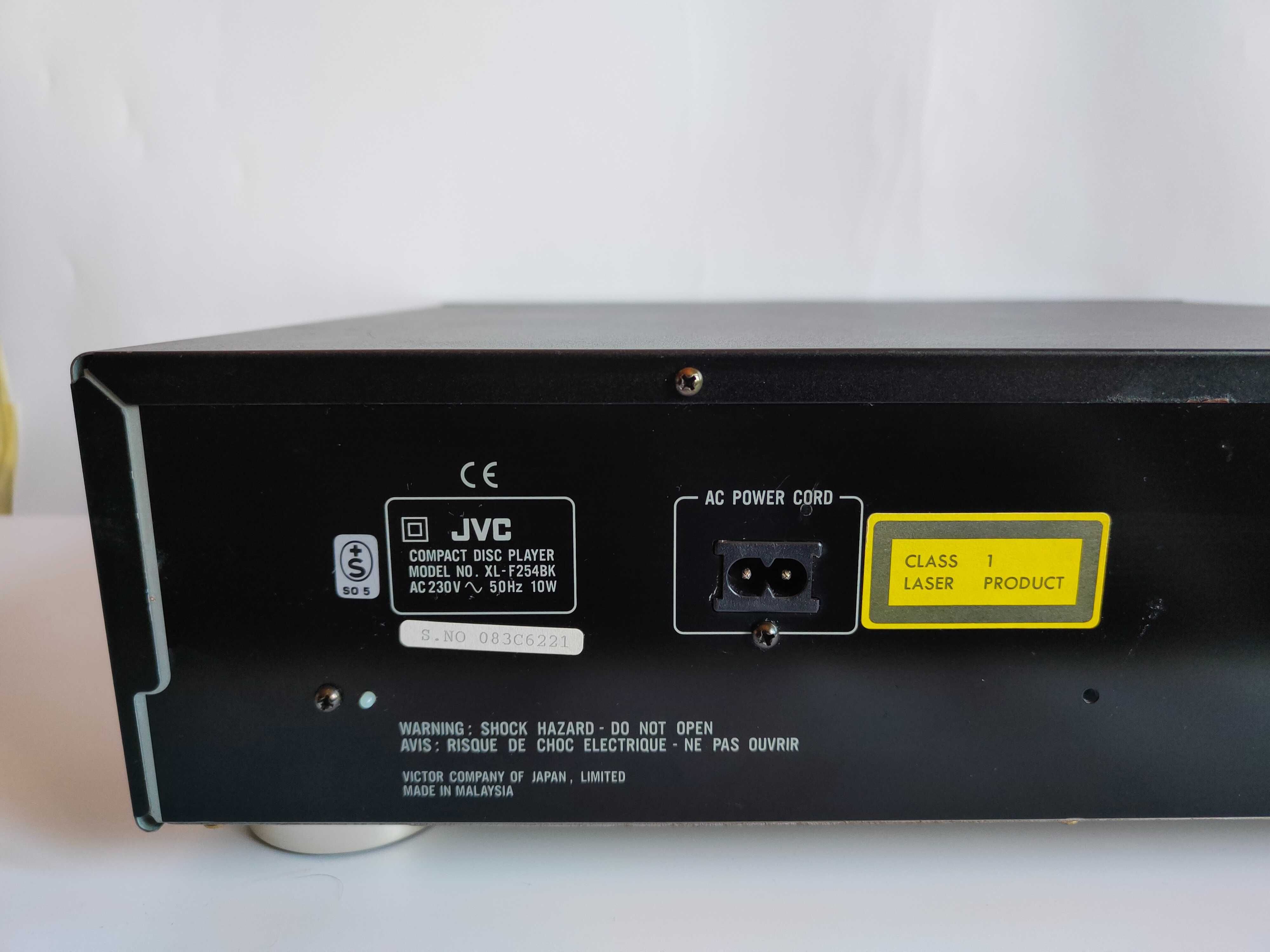 JVC XL-F-254 odtwarzacz zmieniarka na 5 CD z wadami