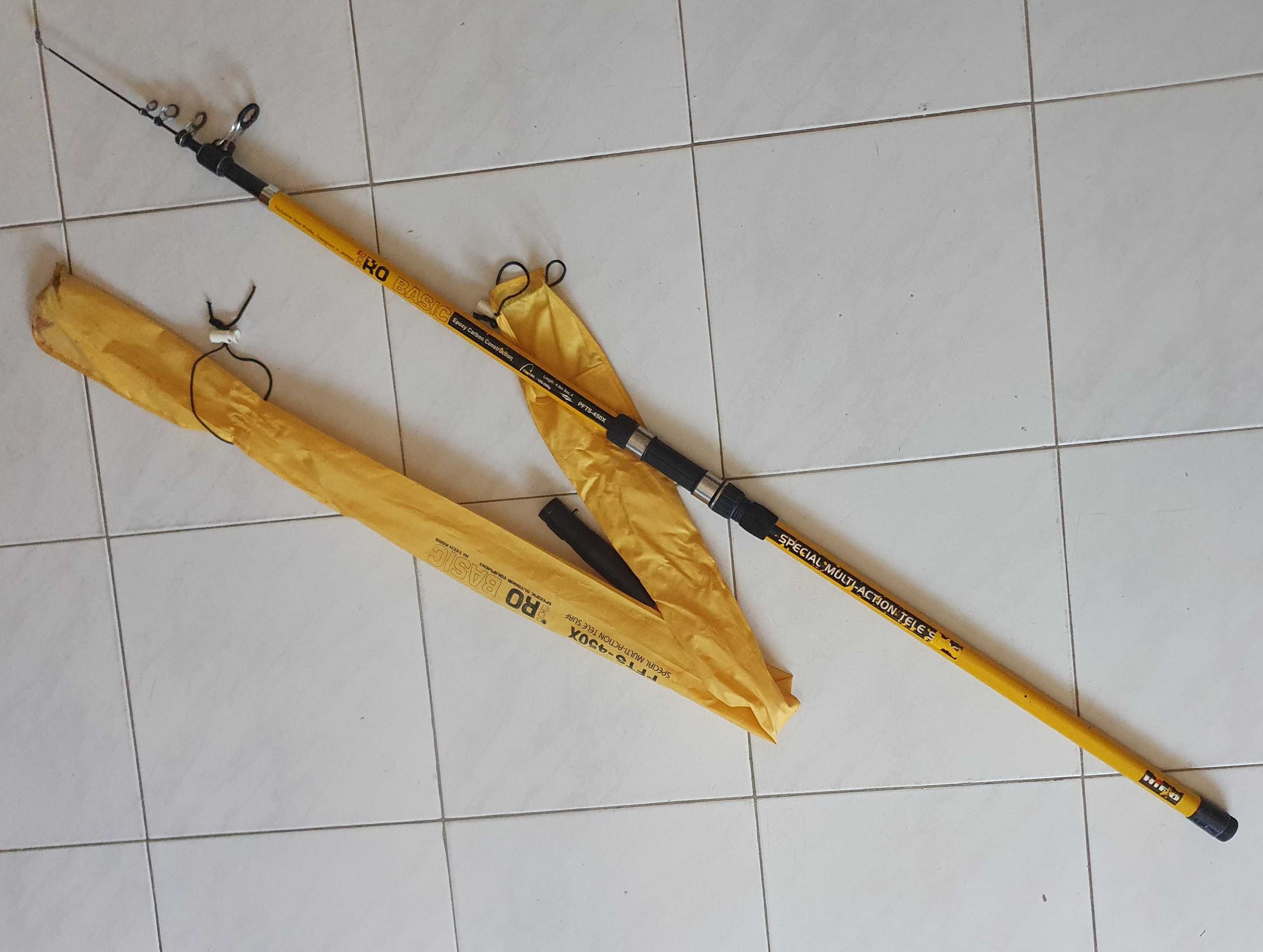 Cana de pesca de fundo, telescópica, Hiro PFTS-450X, carbono - 4,50m