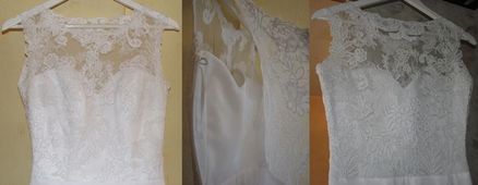 Suknia ślubna koronkowa z muślinem 36