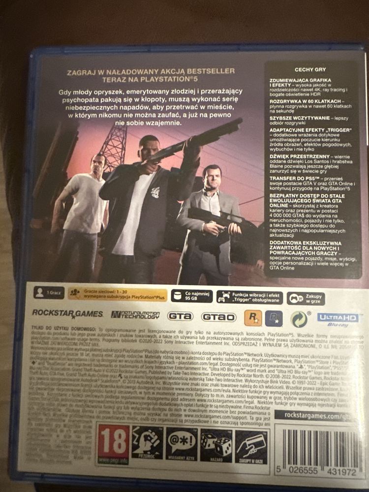 Gra Grand Theft Auto V gta 5 PS5