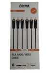 Kabel Przewód Cinch RCA 3 cinch - 3 cinch Pozłacany 1.5 m