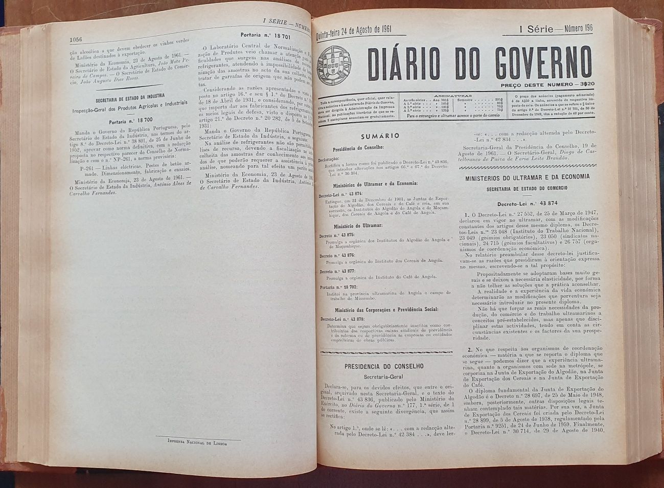 Diário do Governo - 1961