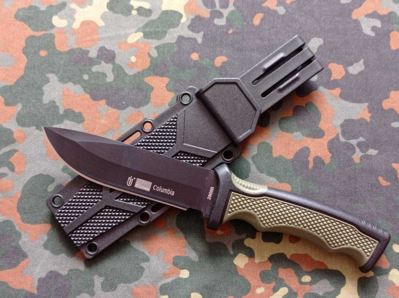 Туристичний польовий ніж Columbia 2868B Койот Military 21.5см в ножнах