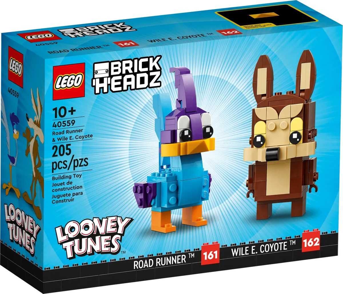 LEGO BrickHeadz 40559 - Struś Pędziwiatr i Wiluś E. Kojot