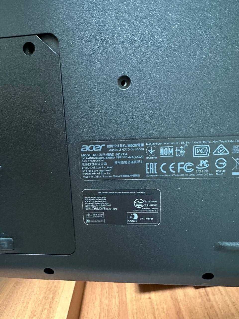 Корпус Acer 3 A315 A314 запчастини шлейф кришка клавіатура вентилятор