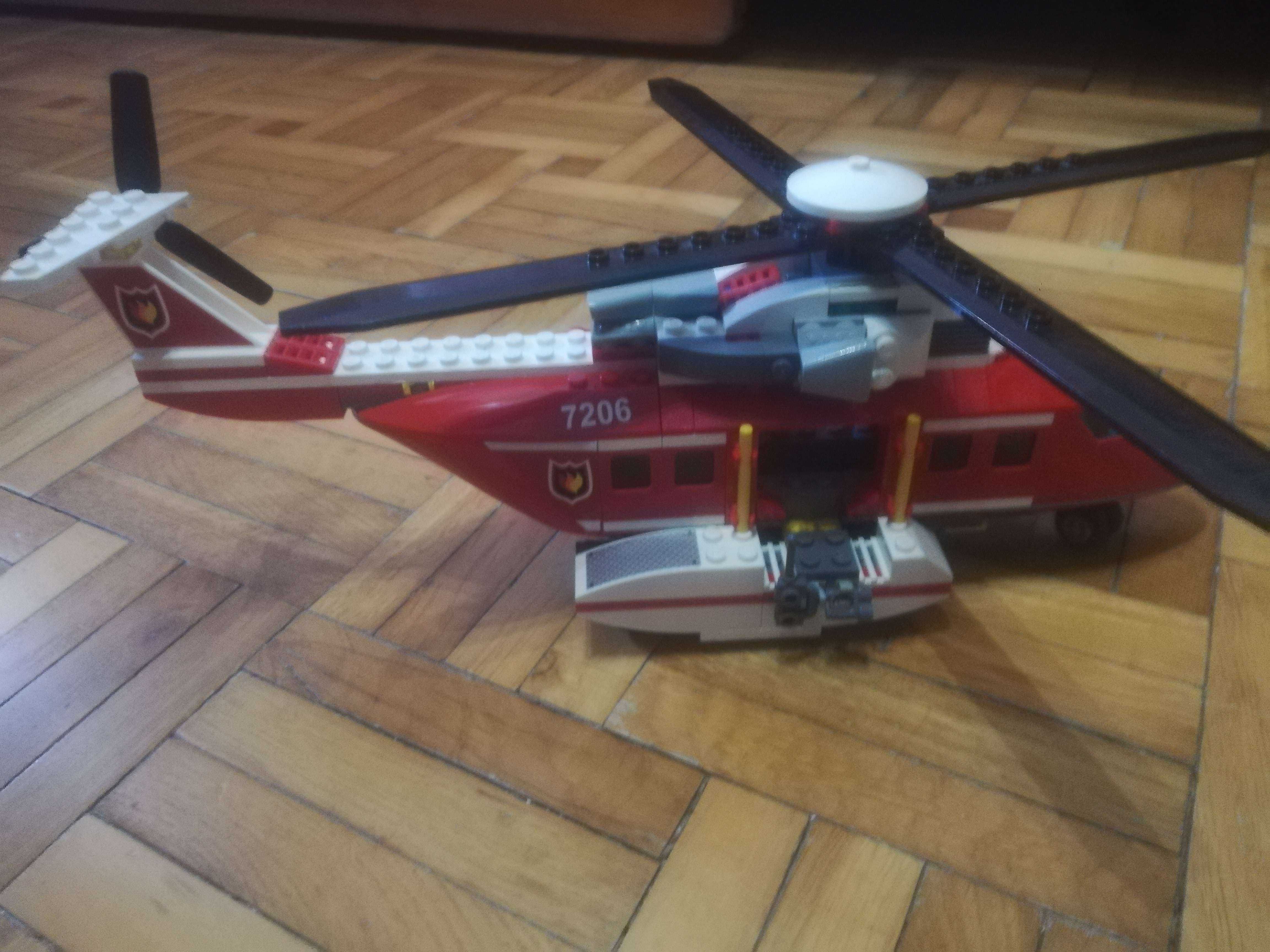 Lego city helikopter i auto straży pożarnej 7206
