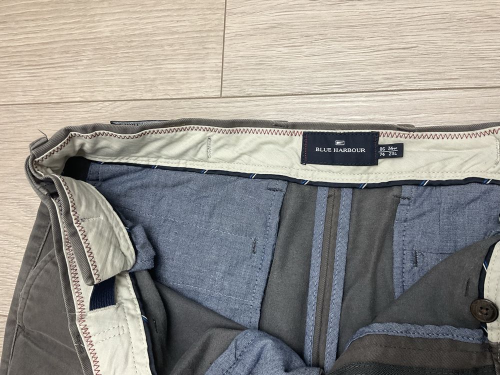 M&S spodnie męskie chino L W34 regulacja w pasie chinosy 170 L29