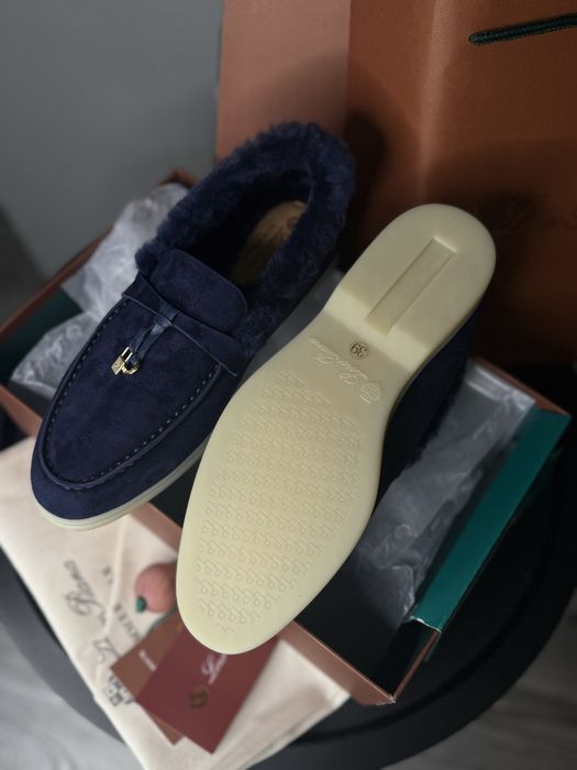 Лоферы зимние лоро пиана высокие женские лорики loro piana