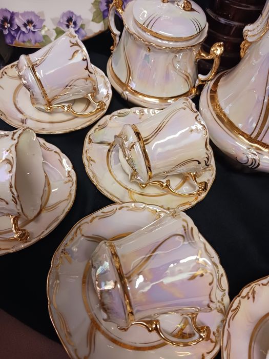 Carl Tielsch serwis kawowy opalizujacy