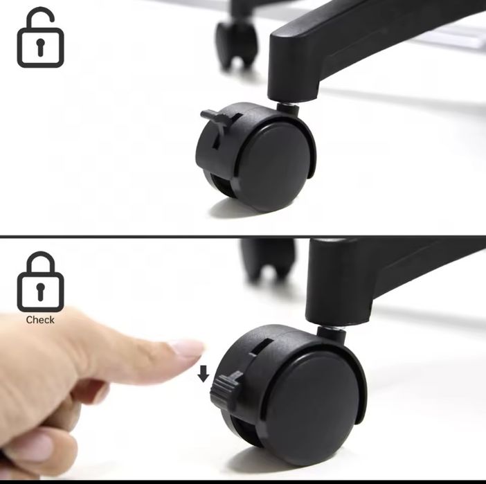 Zestaw kółek do fotela komputerowego