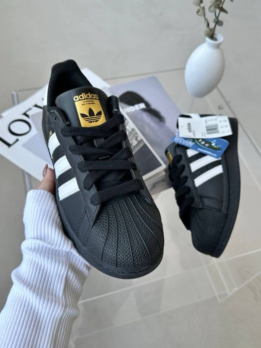 ПОДАРУНОК ДО ЗАМОВЛЕННЯ!! Adidas Superstar Black Premium