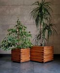 Zestaw 2 donic 3D, donica drewniana, ogrodowa, na taras, nowoczesna