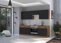 Modułowe meble kuchenne Vigo 260cm matera grafit stwórz własną kuchnię