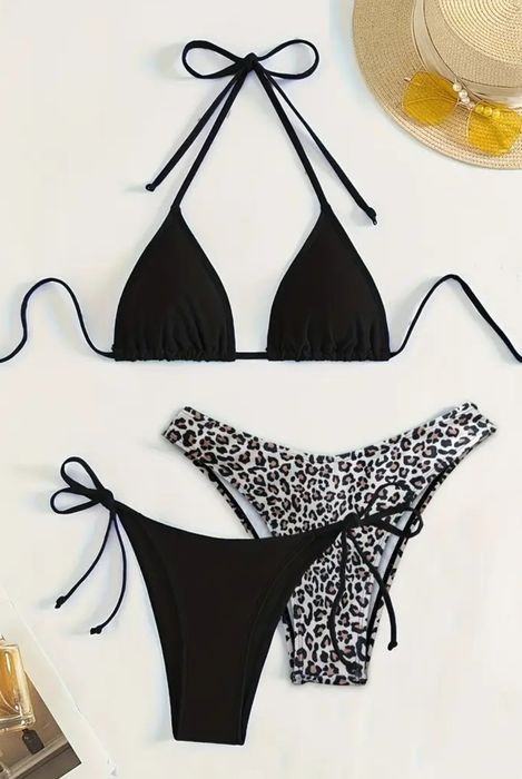 Купальник роздільний леопардовий