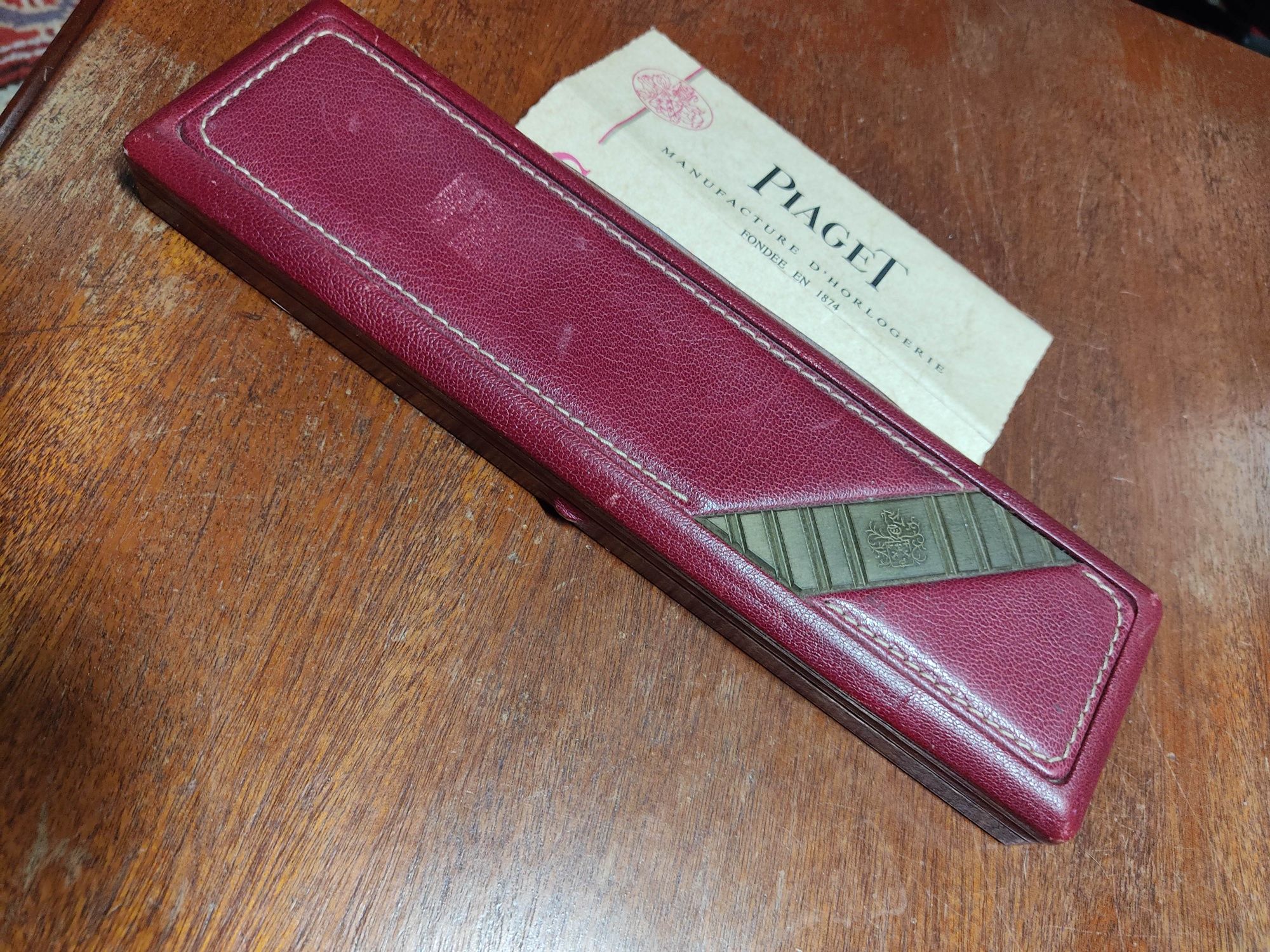 Piaget caixa de relógio vintage c/ certificado