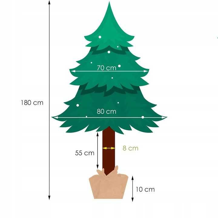 Piękna choinka sztuczna Springos 161 - 180 cm