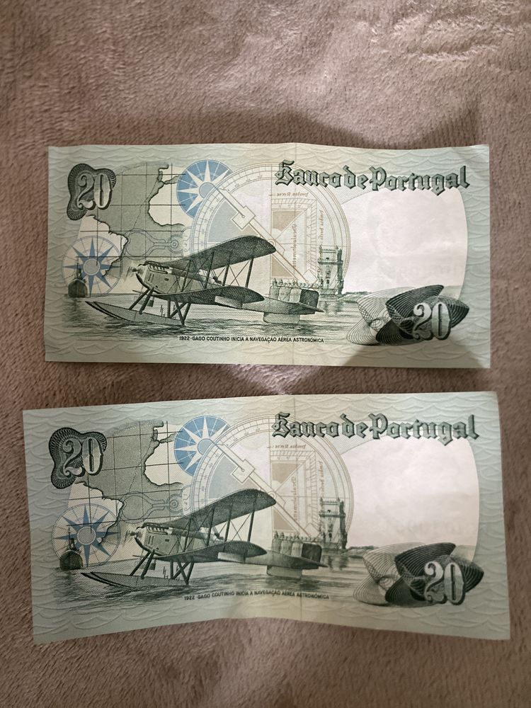 Notas 20 escudos