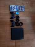 Ps4 slim, 2 jogos e 2 comandos