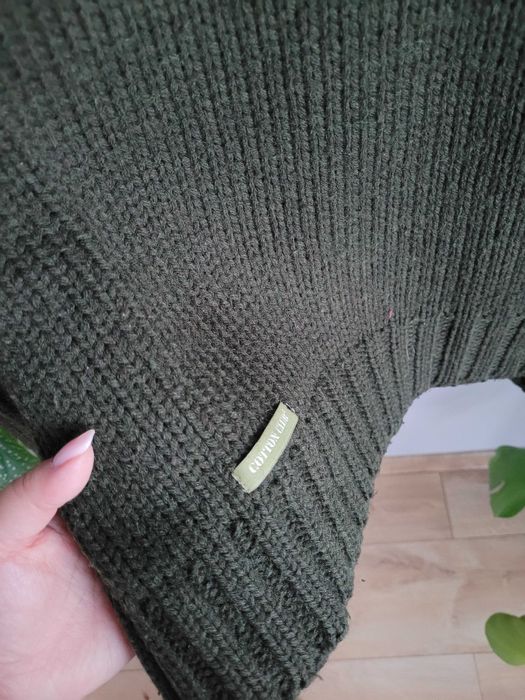 Militarny golf z wełną Cotton Club