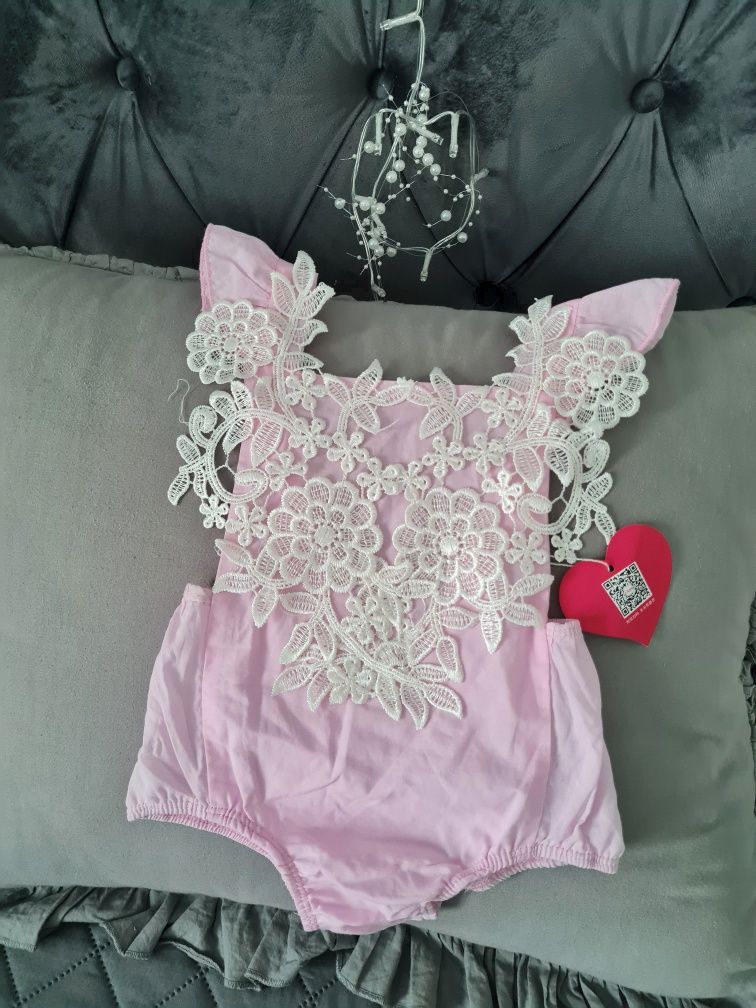 Body Rampers Dla Dziewczynki Różowy 1- 3 miesiące Nowy Baby Girls