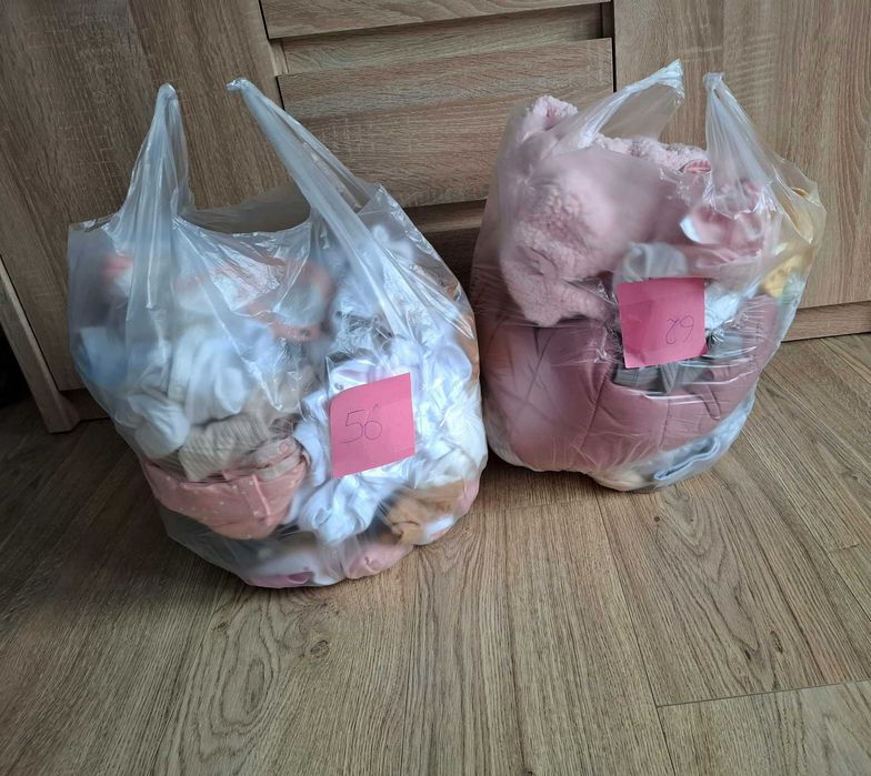 Paka ubranka ubrania  dla dziewczynki dziewczynka 56 62