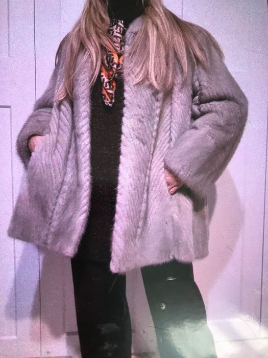 Futro z Norek srebrne Norki