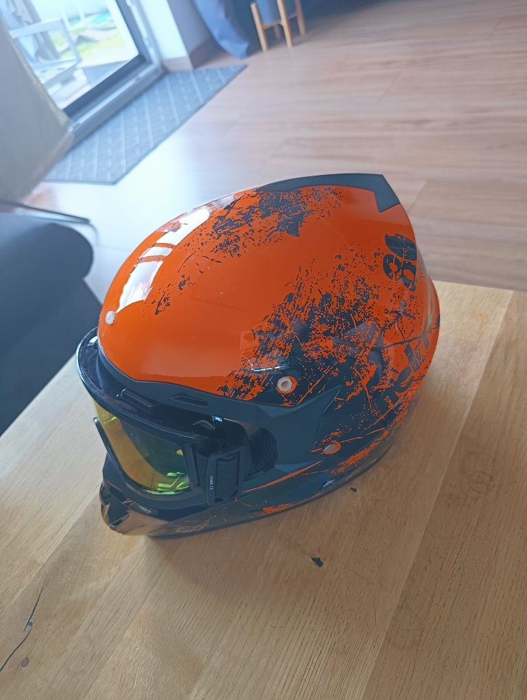 Kask motocyklowy cros/enduro r. M + google