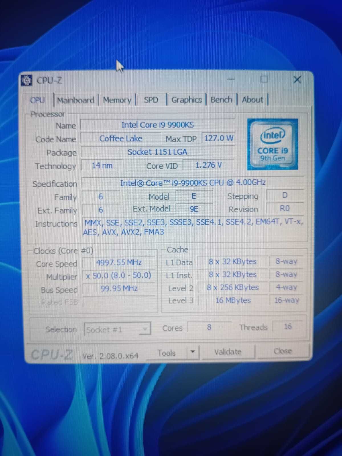 CPU I9 9900ks 4ghz / turbo 5ghz nos 8 núcleos