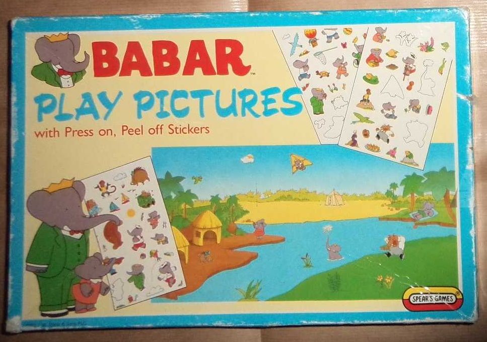 słoń Babar Play Pictures Spear`s game 1990, retro