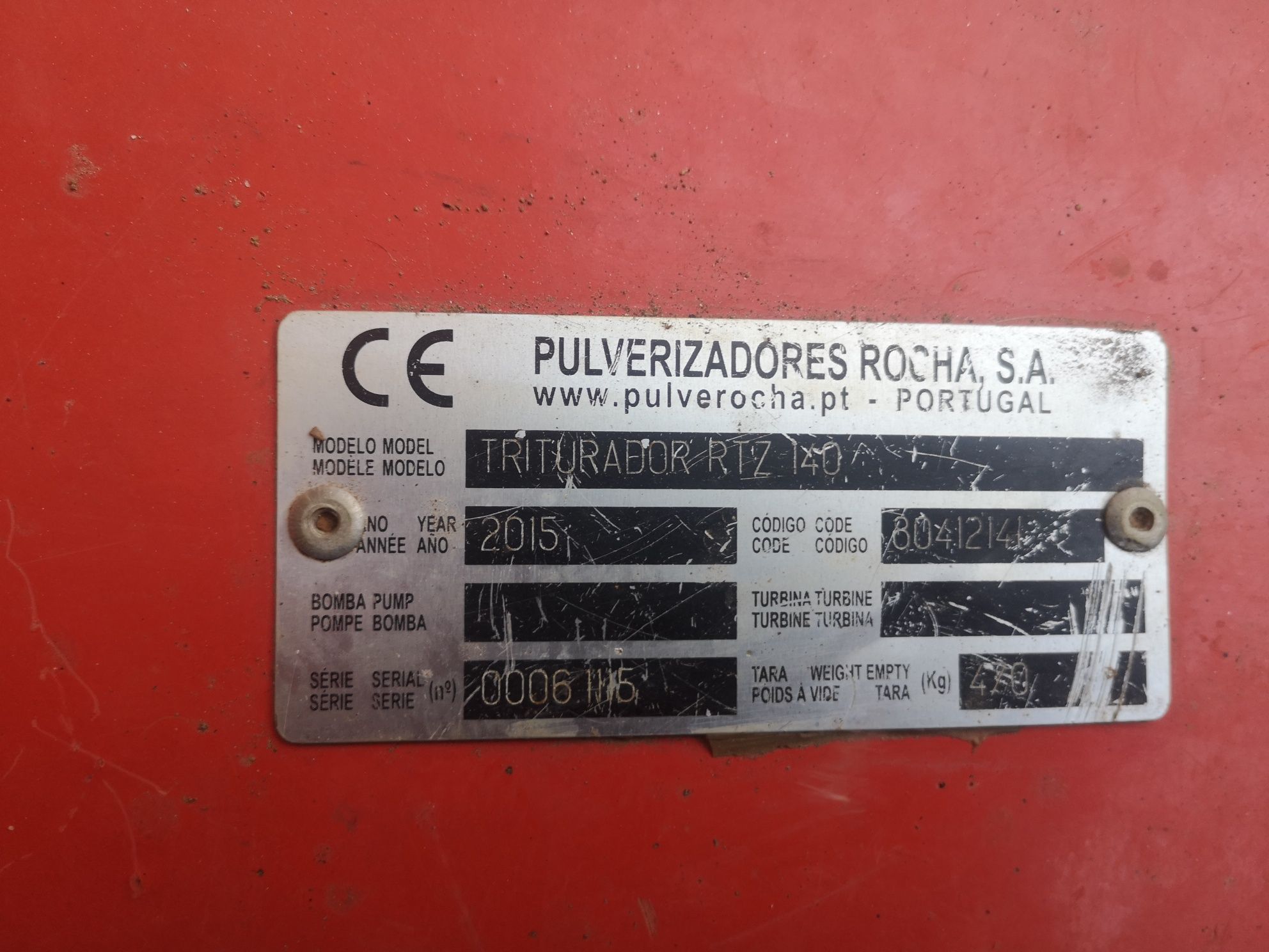Triturador de martelos  rocha 1.40