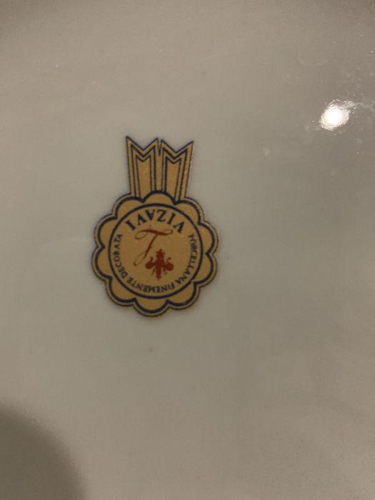 Bule com prato porcelana Mtiterteich Bavaria Germany + Vizavi  Italia