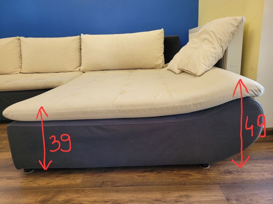 Narożnik rozkładany, sofa kanapa narożna z funkcją spania 305 x 185cm