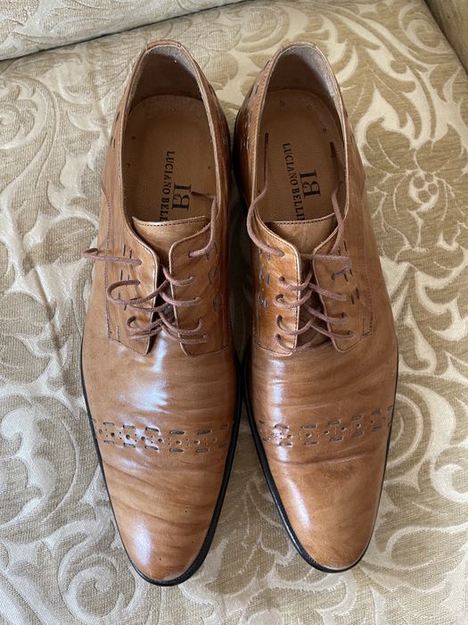 Взуття, туфлі чоловічі Luciano Bellini 43 класичний бежевий колір