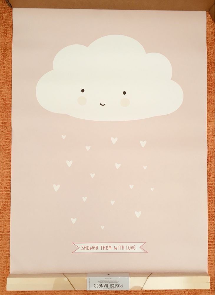 Poster e hanger da Happy Cloud de A Little Lovely Company