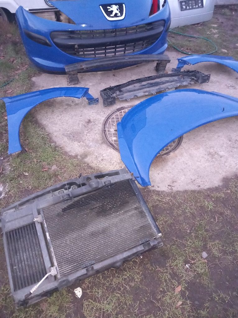 Zderzak maska błotniki pas peugeot 207