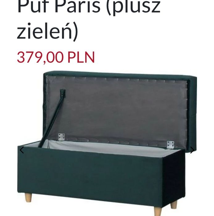 Puf pufa Paris Bodzio zielony plusz