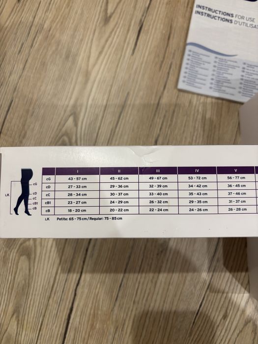 Rajstopy ciążowe ccl2 kompresyjne przeciwżylakowe Jobst L/XL czarne