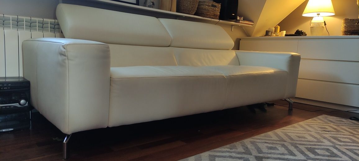 Sofa BLOOR skóra biała