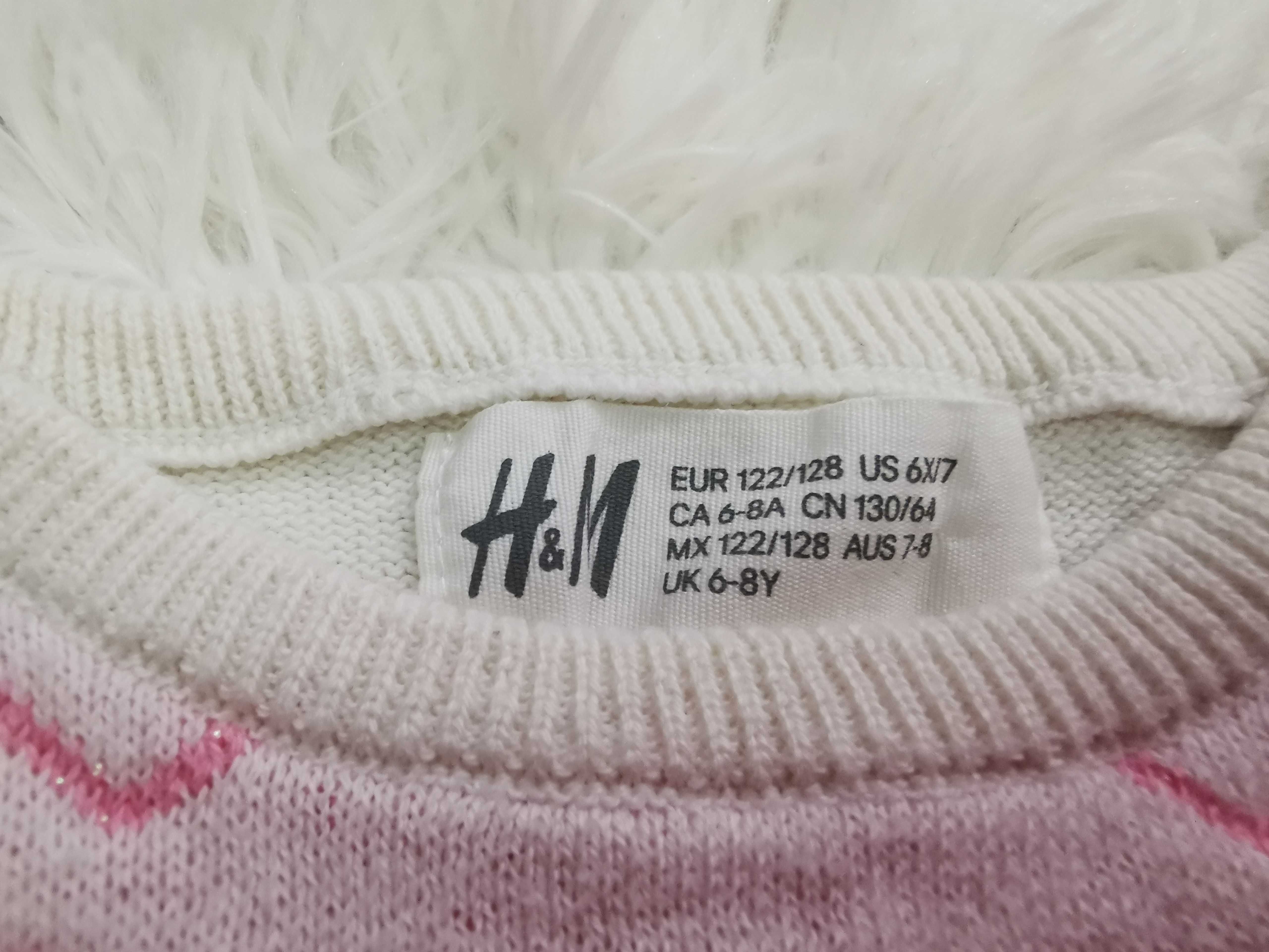 sweterek świąteczny H&M rozmiar 122/128