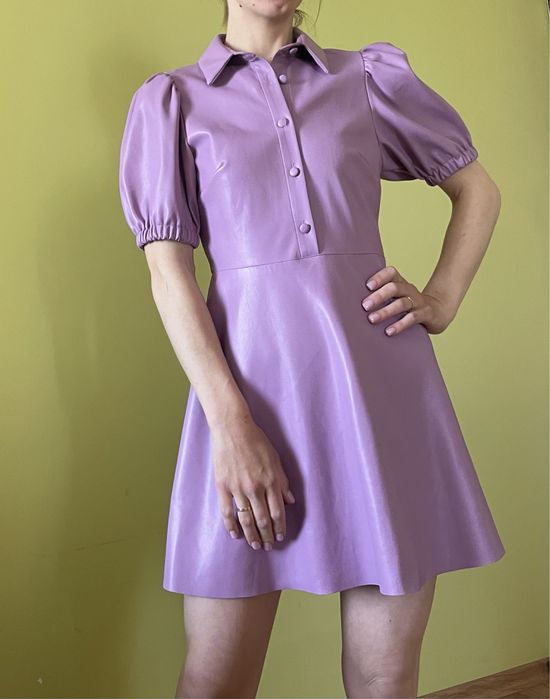 Сукня з екошкіри Zara