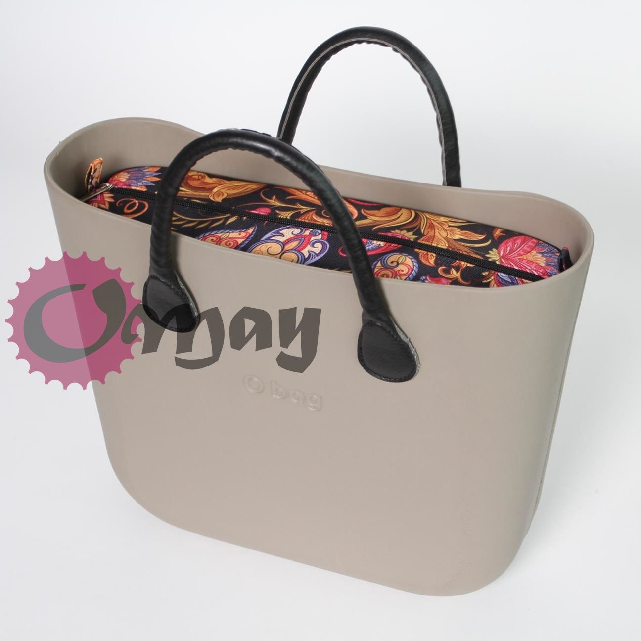 Czarny organizer do OBAG STANDARD orient czarny żółty 2 kieszenie OMAY