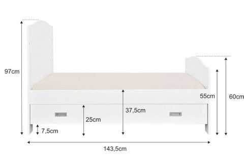 Łóżeczko z funkcją tapczanika Bellamy Fino