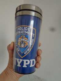 термостакан NYPD, 400мл,метал,пластик