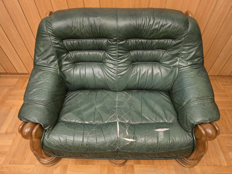 Skórzane siedziska kanap Kler, kanapa trzyosobowa, dwuosobowa, jednoos