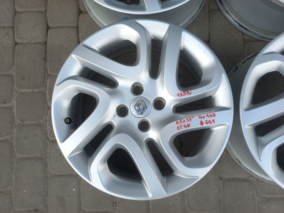 Felgi aluminiowe 17" 4x100 Renault