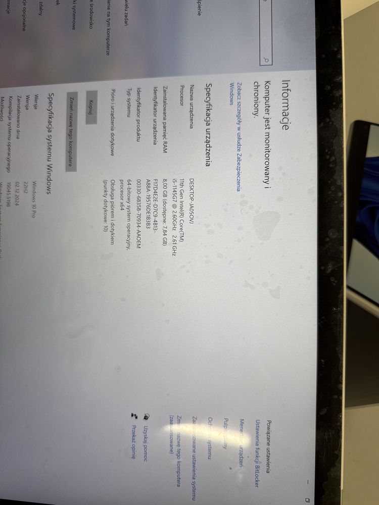 Microsoft Surface Pro 8 256GB/i5-1145G7/8GB/13.0 Win10Pro ODNOWIONY